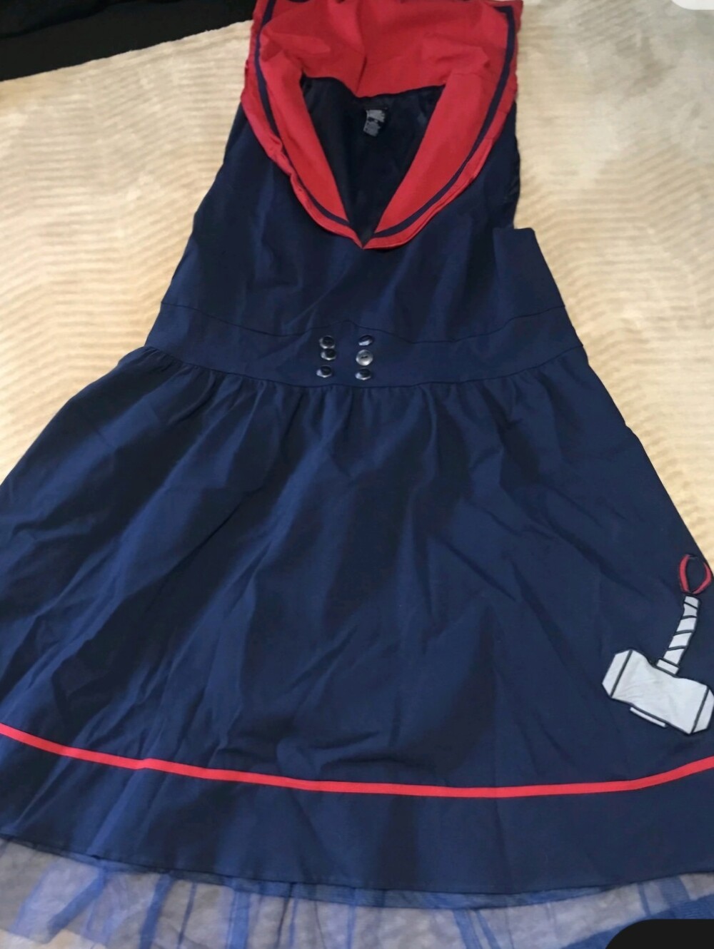 Marvel Her Universe Limited Edition Blue Thor costume Party A Line Rare Dress M - Picture 8 of 8
